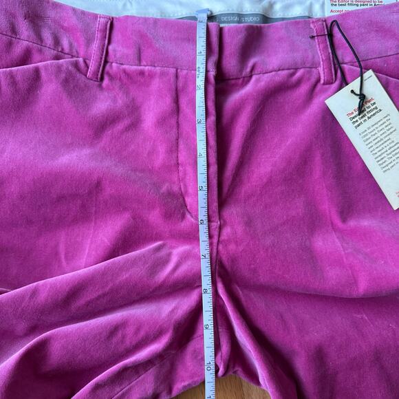 Express Editor Flare Trouser Pants Pink Velvet Size 10 Y2K Career Classic Office - Picture 10 of 12